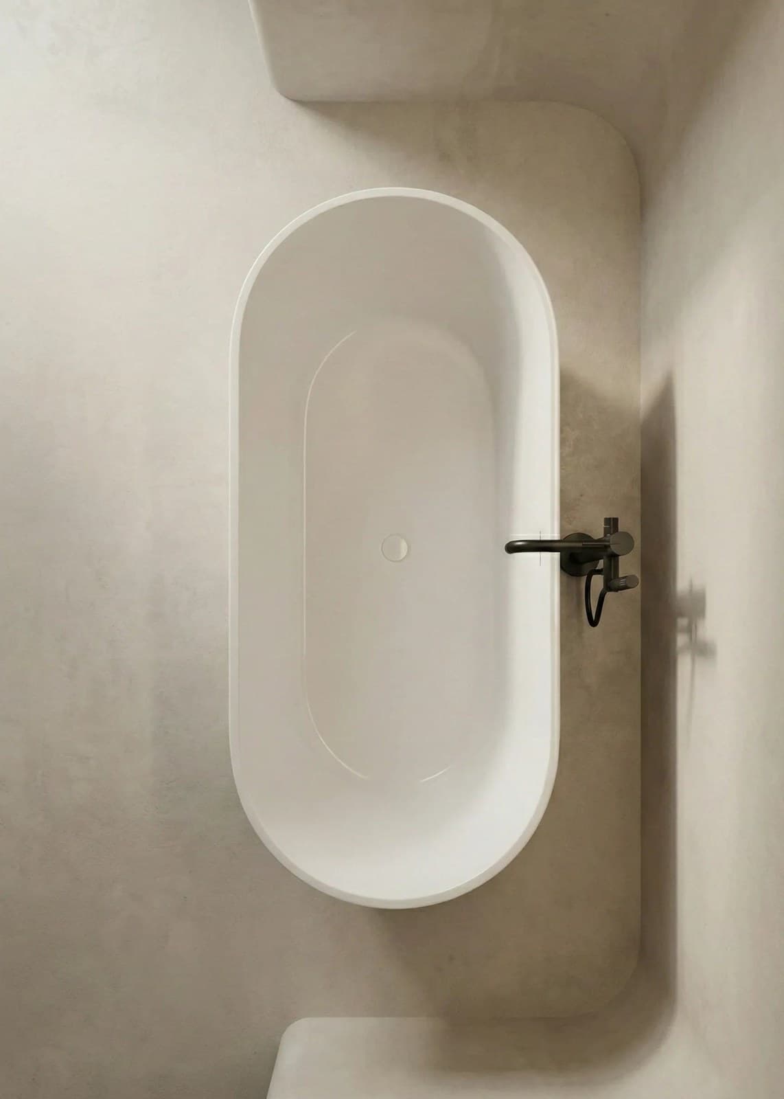 Cadă freestanding din acril Nira - montat