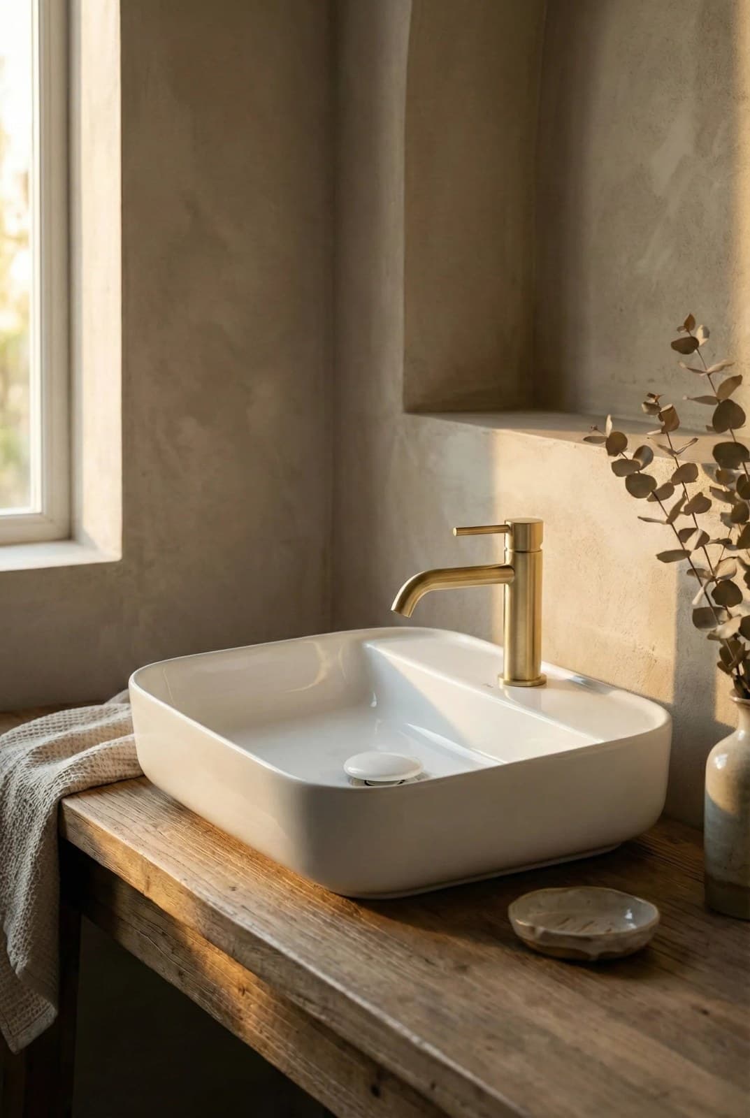 Lavoar ceramic dreptunghiular A422B - alb lucios - montat