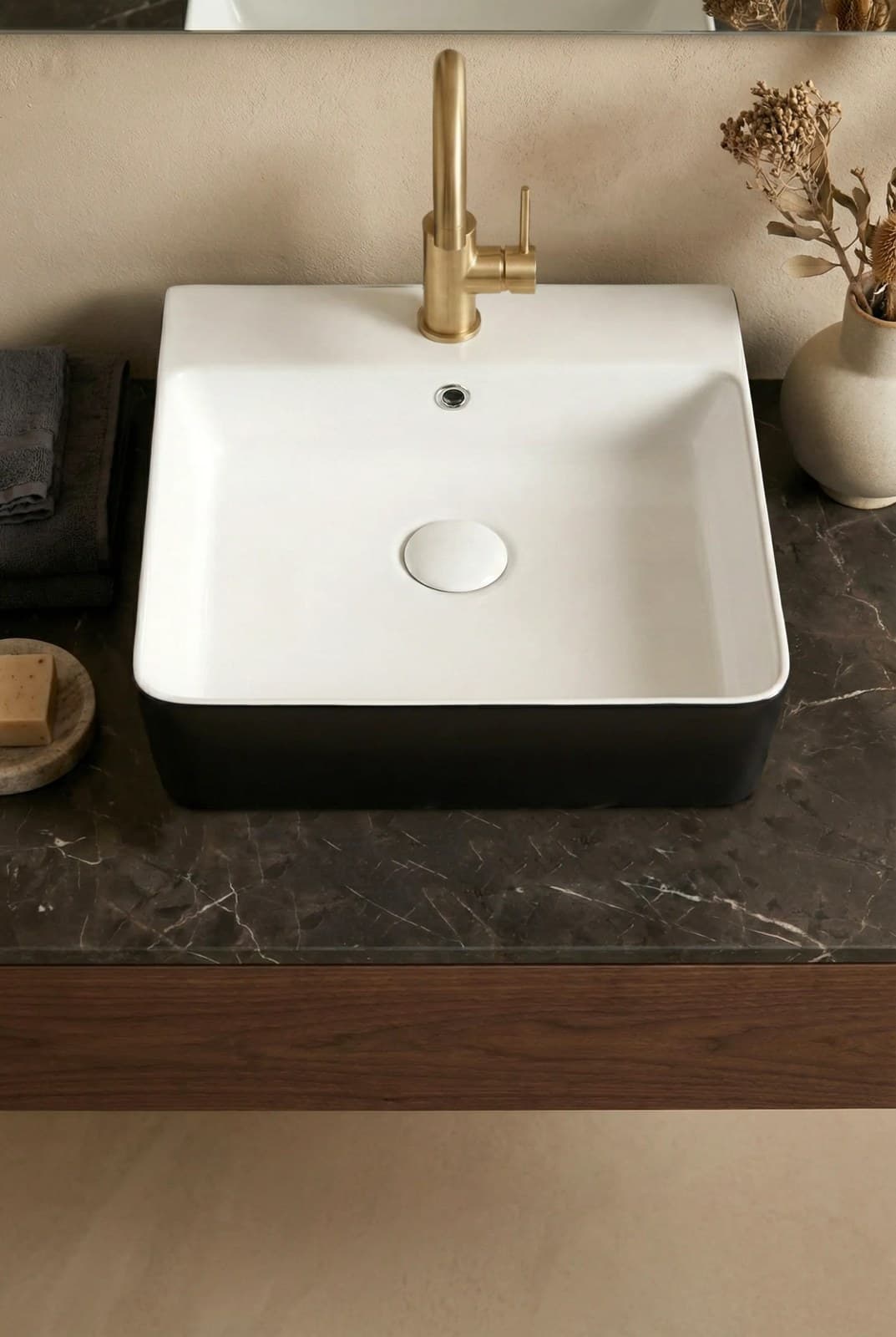 Lavoar ceramic dreptunghiular A449-CBKW - montat