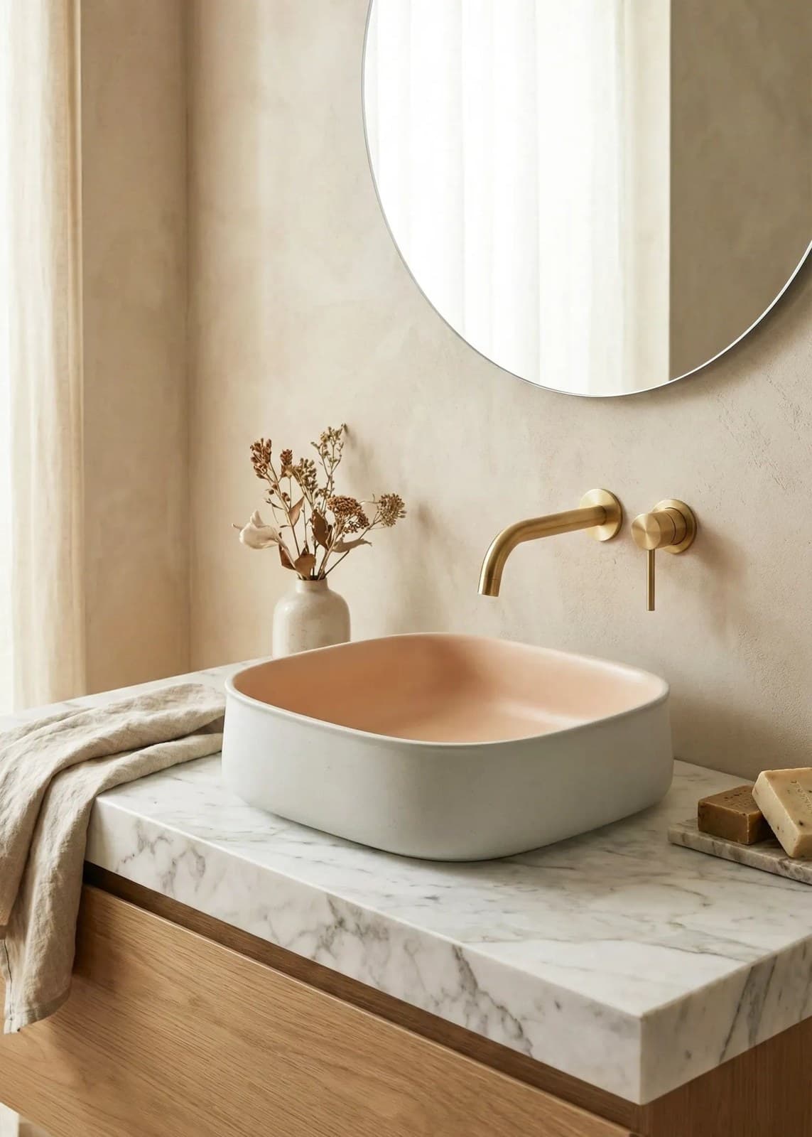 Lavoar ceramic pătrat A799-CWPR-MRS - montat