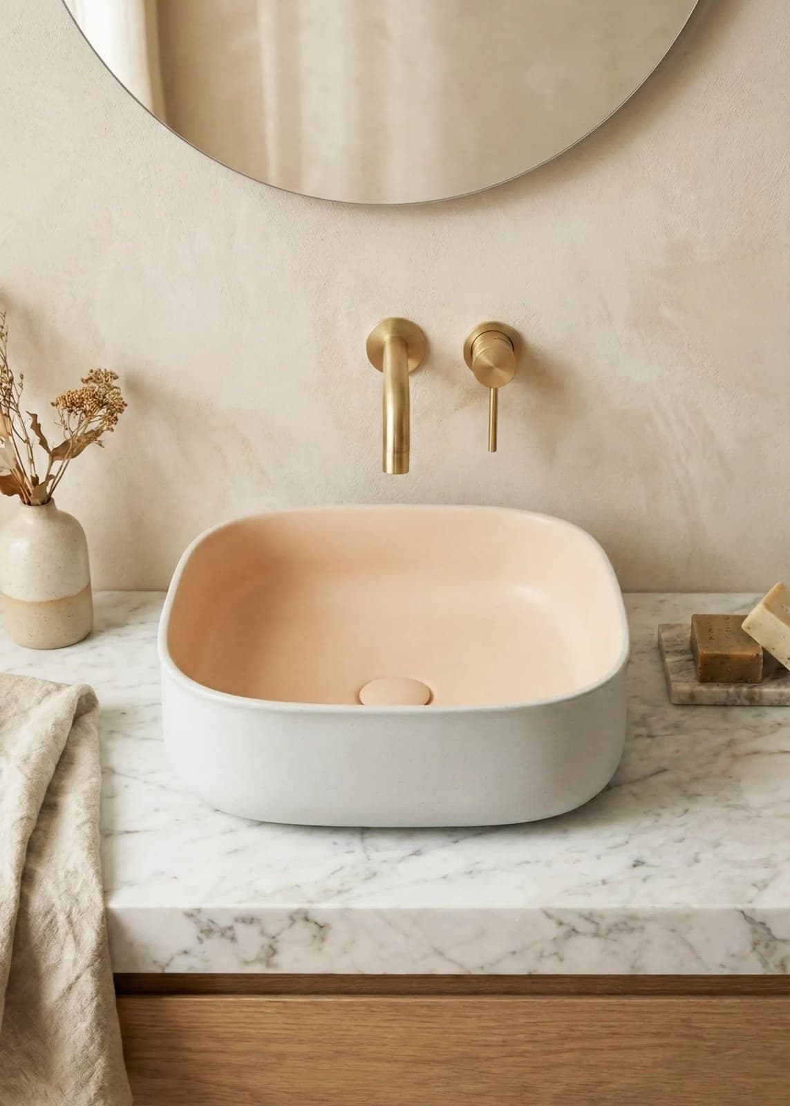 Lavoar ceramic pătrat A799-CWPR-MRS - montat