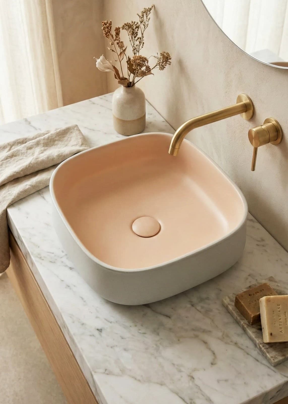 Lavoar ceramic pătrat A799-CWPR-MRS - montat