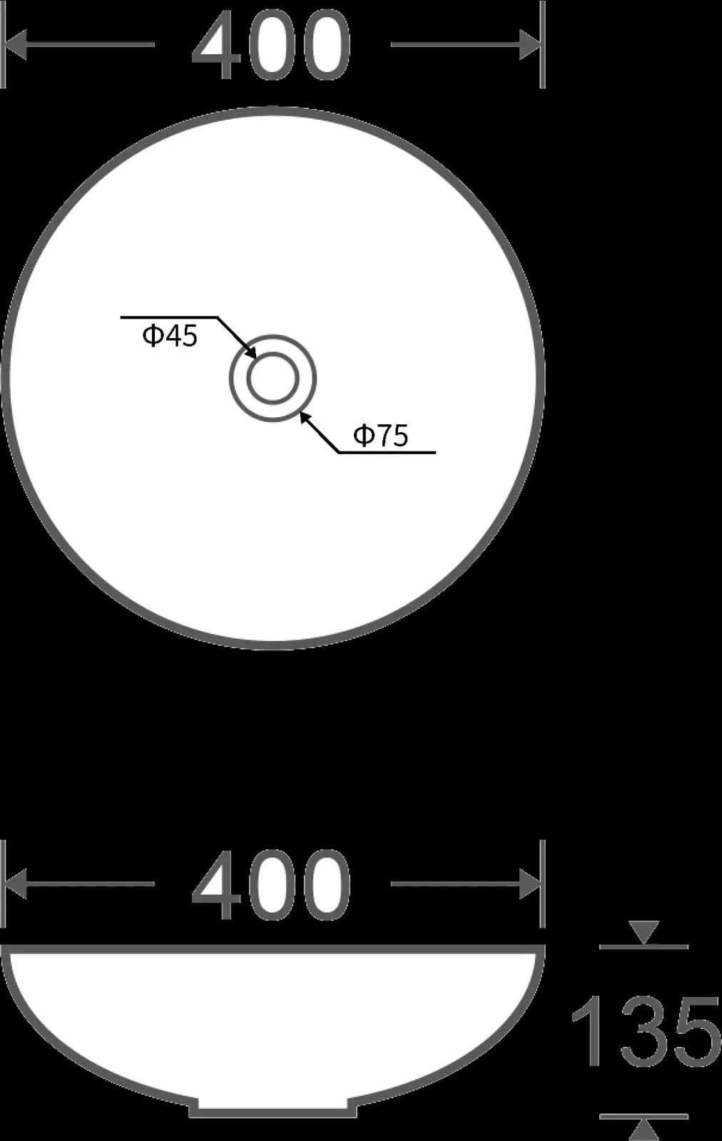 Lavoar ceramic rotund A435-D