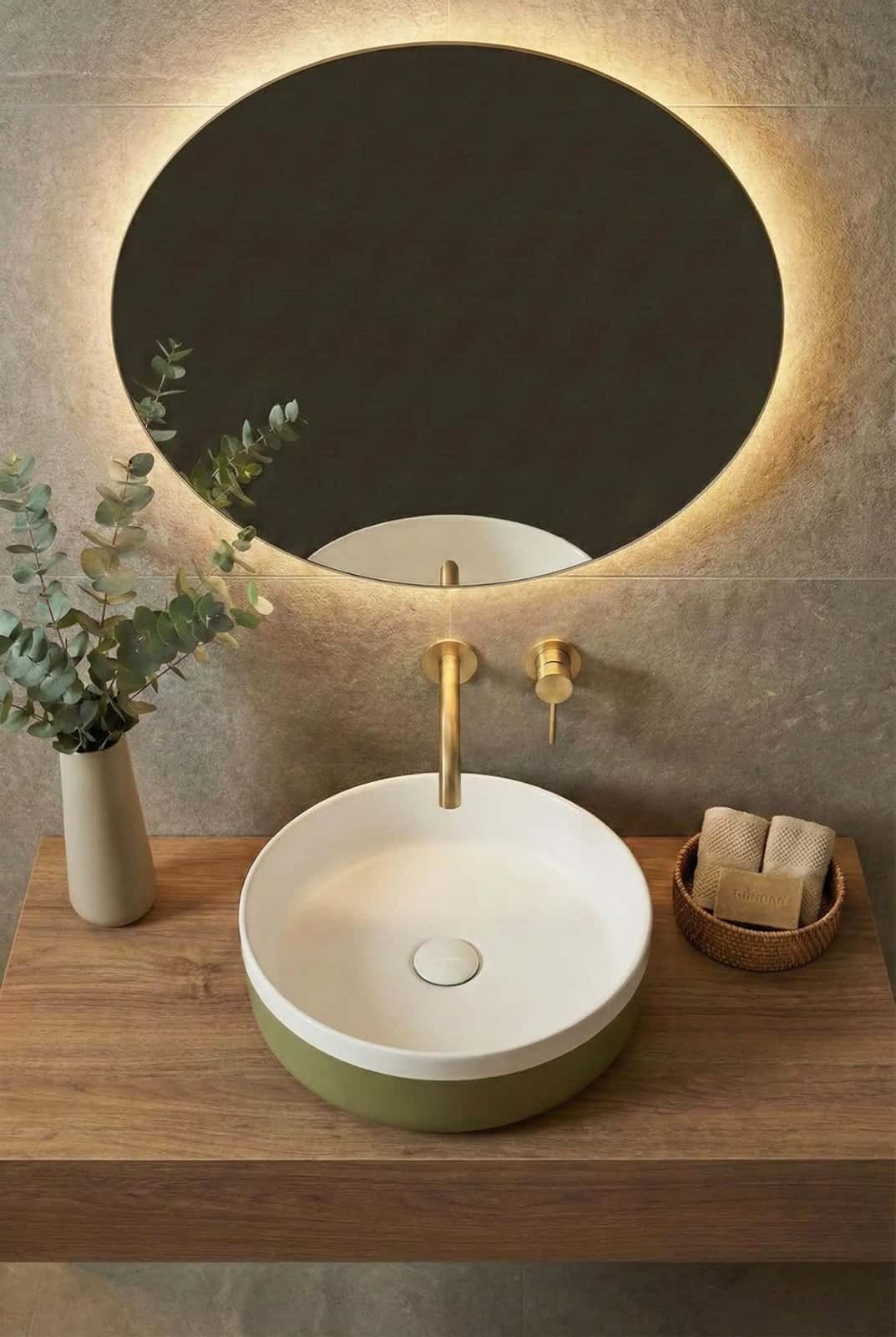 Lavoar ceramic rotund A524B-CA12M - montat