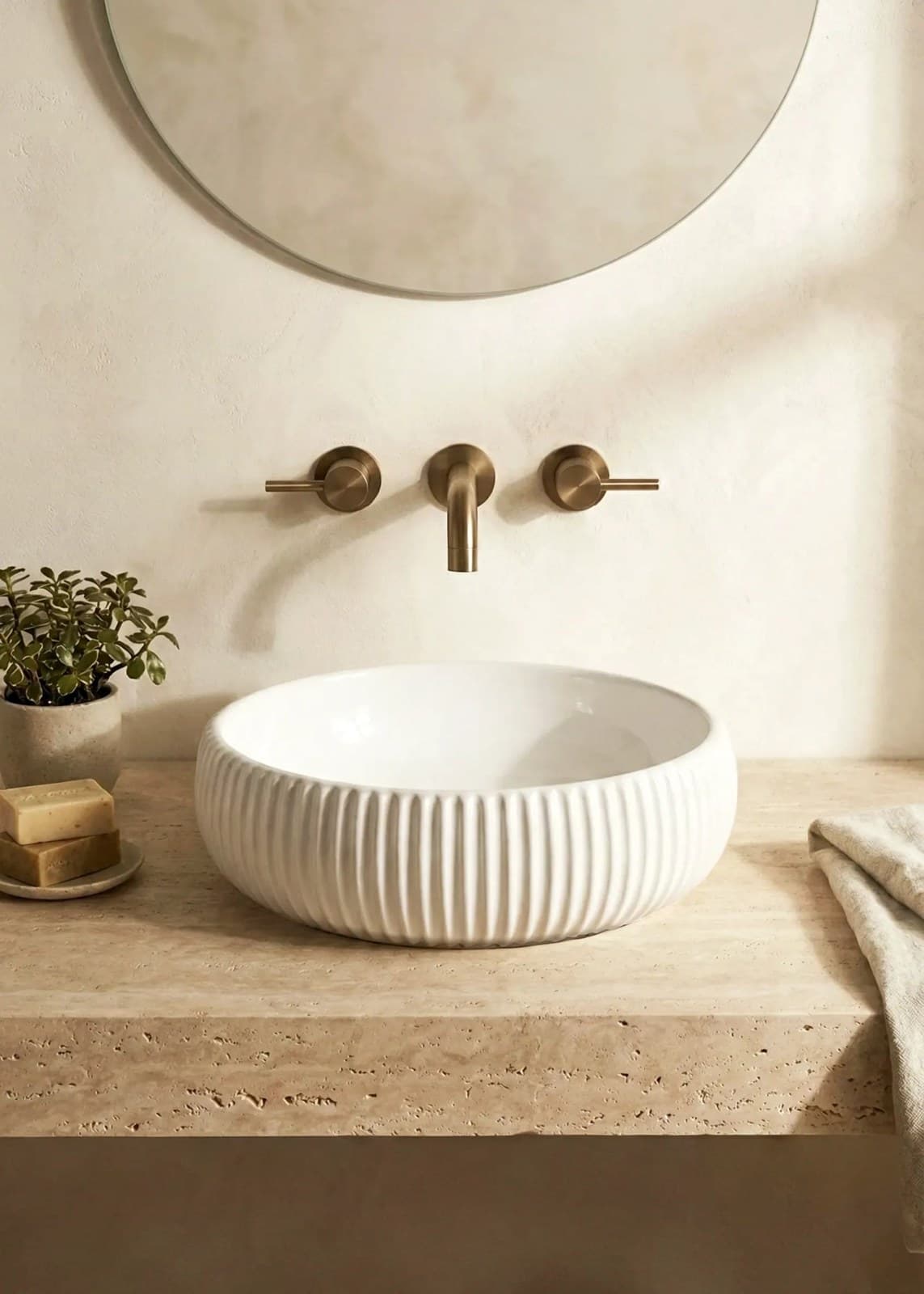Lavoar ceramic rotund A544 - montat