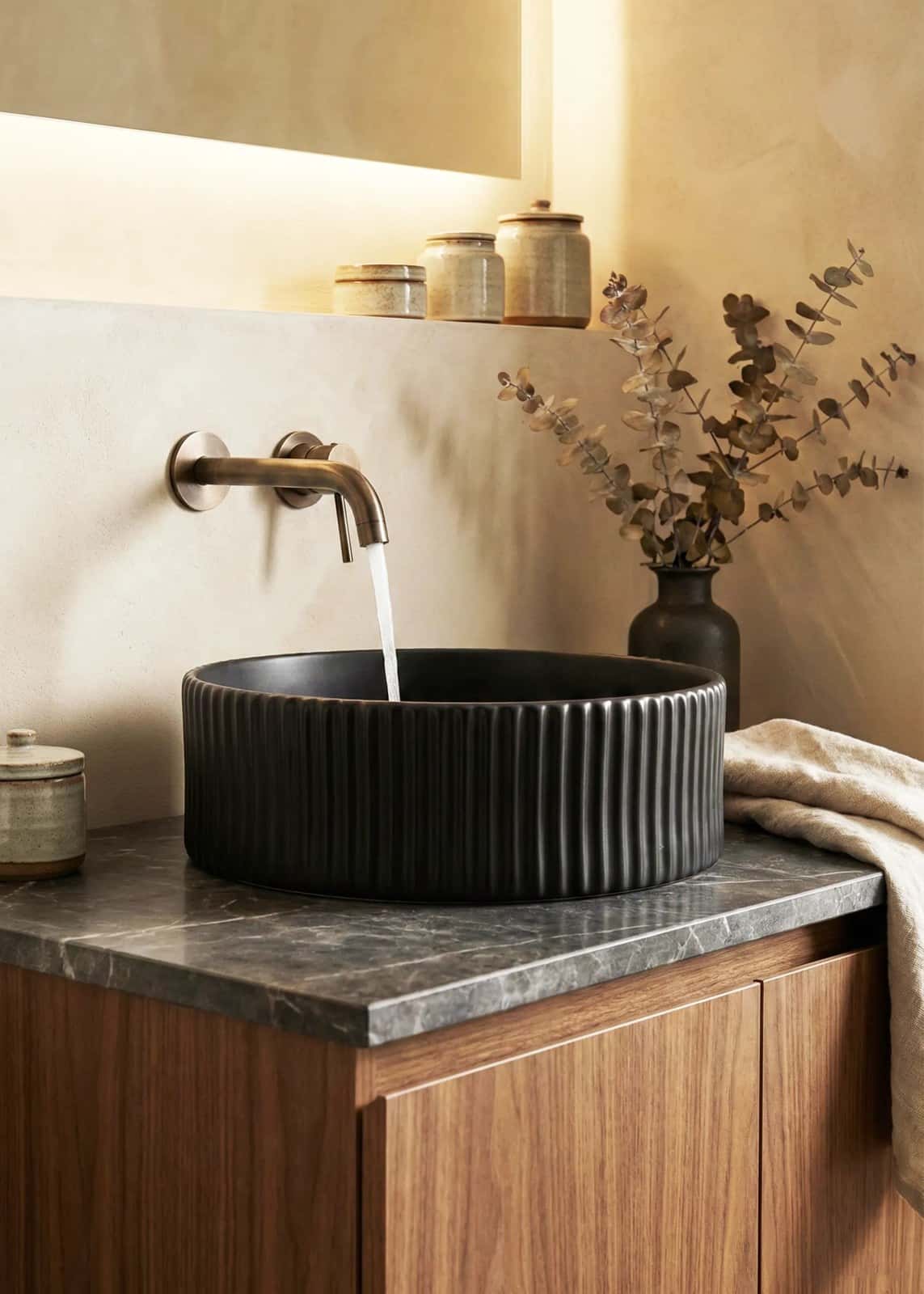 Lavoar ceramic rotund A545-CBK-M - montat