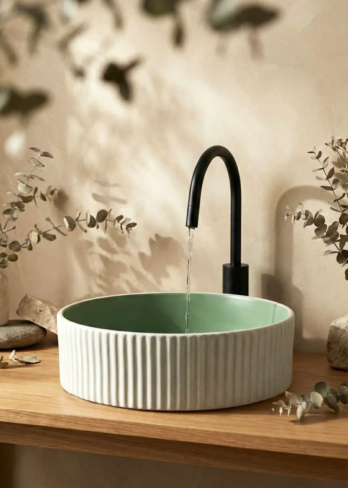 Lavoar ceramic rotund A545-CWJG-MRS - montat