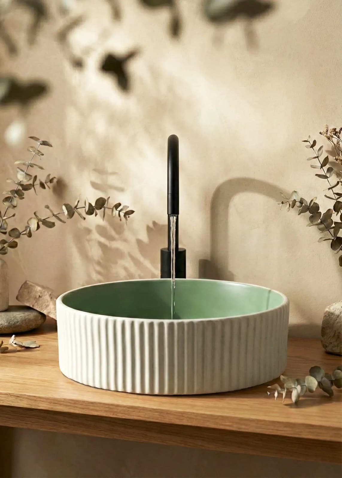 Lavoar ceramic rotund A545-CWJG-MRS - montat