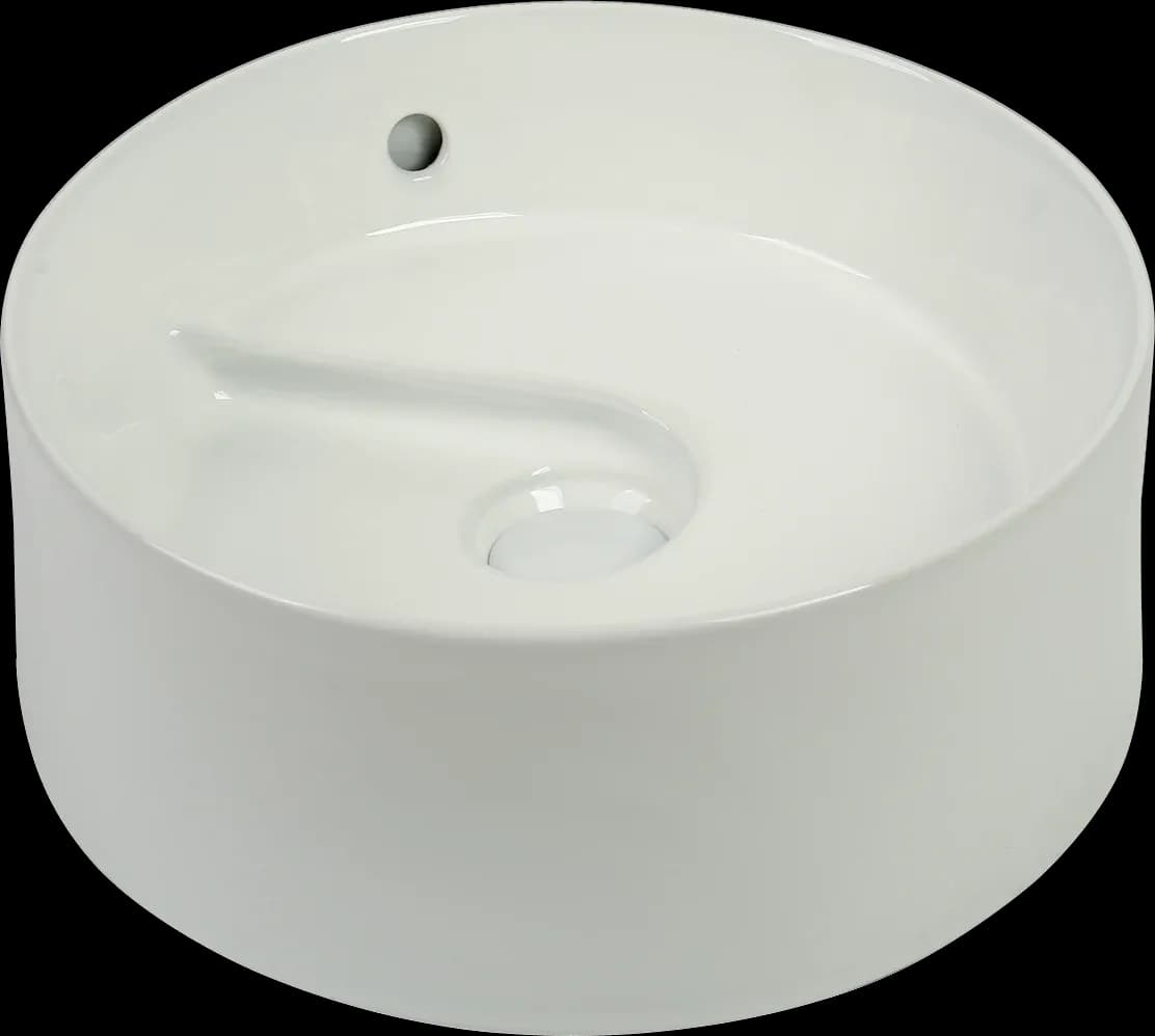 Lavoar ceramic rotund A832 - alb lucios