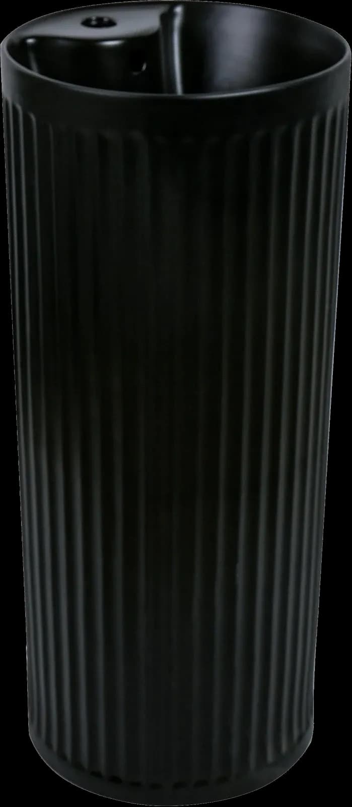 Lavoar freestanding ceramic H25-CBK-M - negru mat, exterior striat