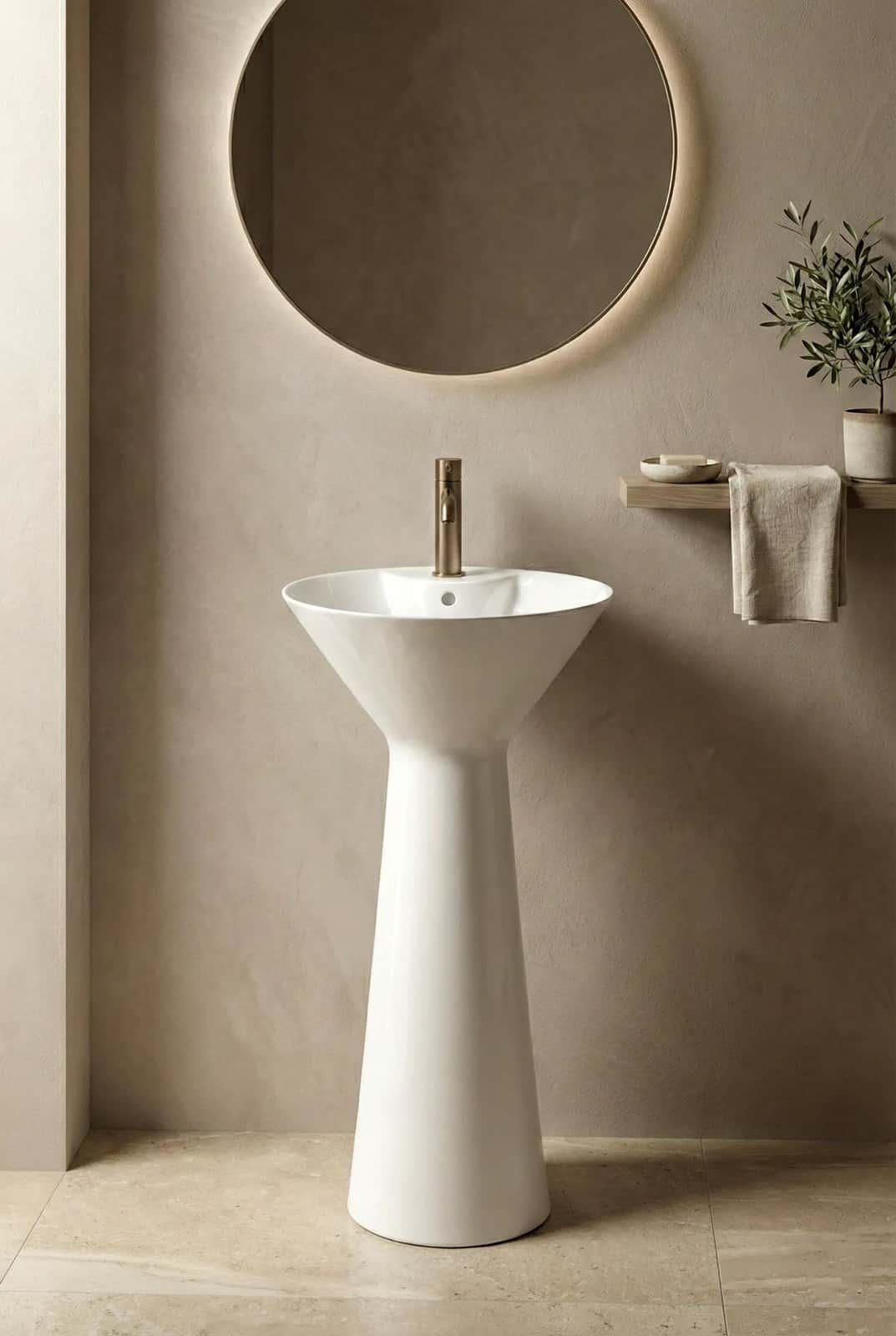 Lavoar freestanding H11 alb - montat