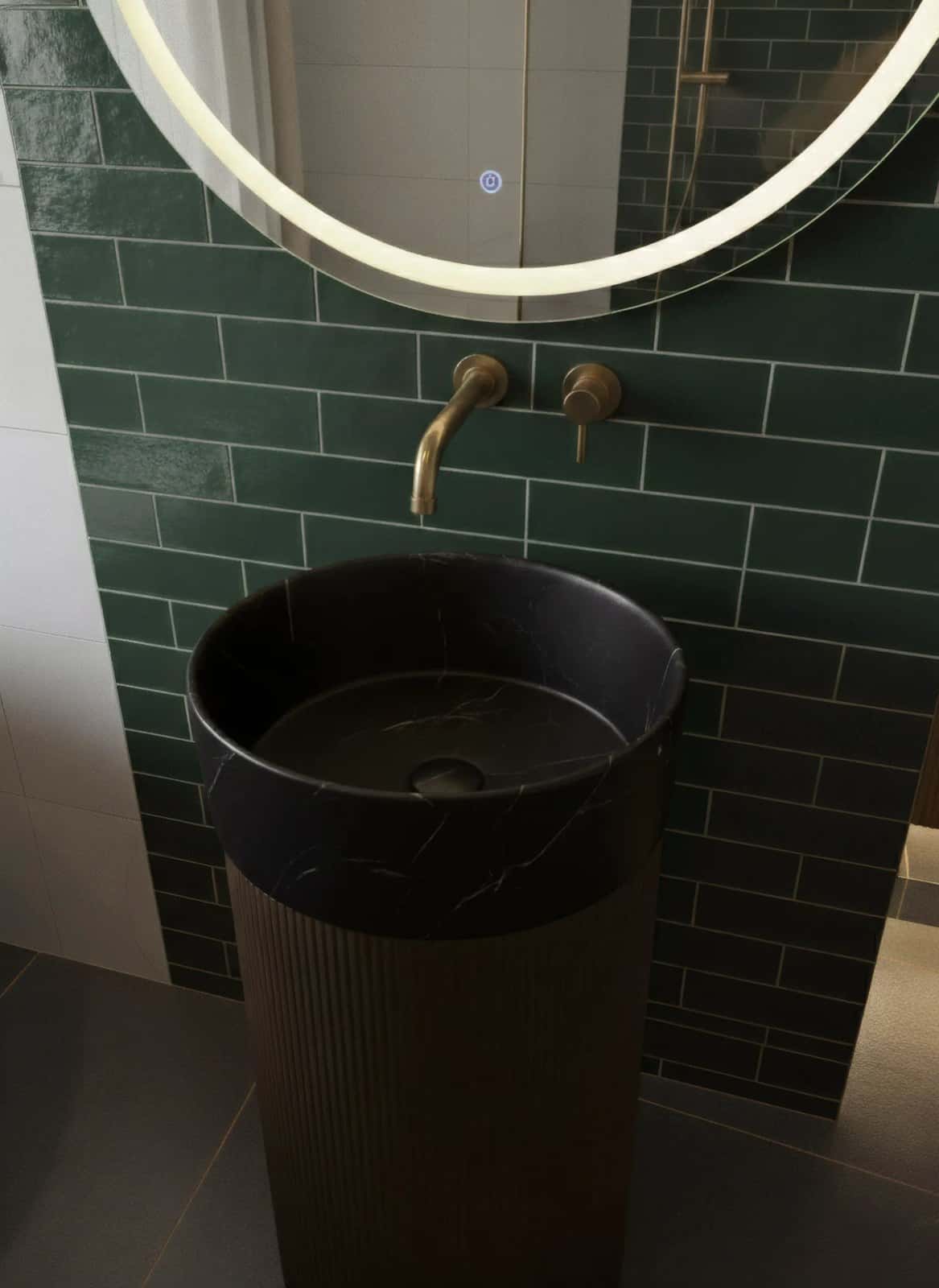 Lavoar Freestanding Premium din Lemn Masiv - montat