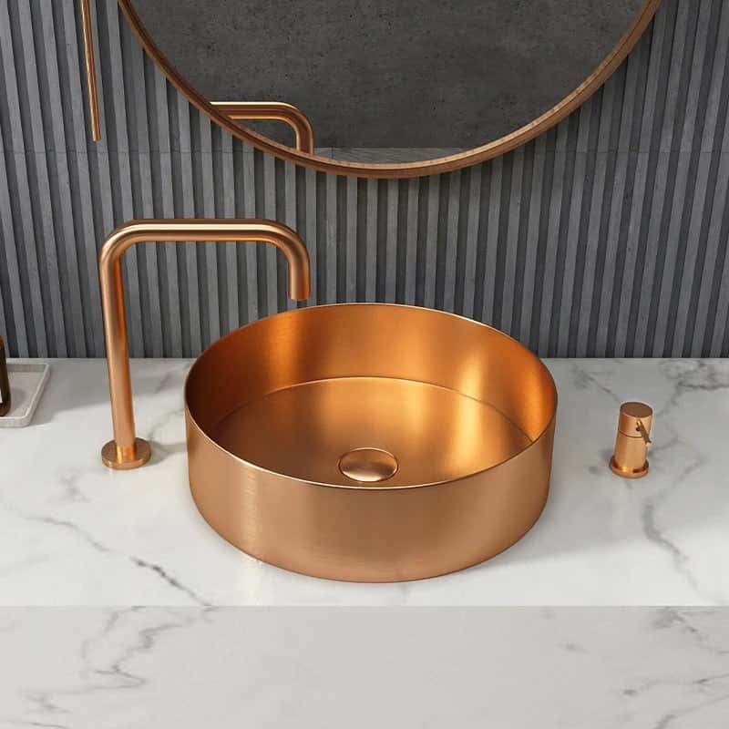 Lavoar Modern din Inox pentru Blat 3811-Rose - montat