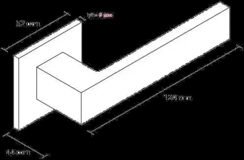 Mânere uși CUBE SLIM auriu lucios