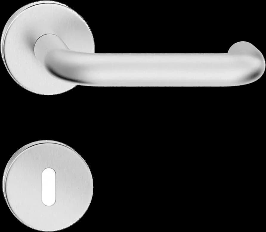 Mânere uși Rondo (Jowisz) inox rozeta cheie