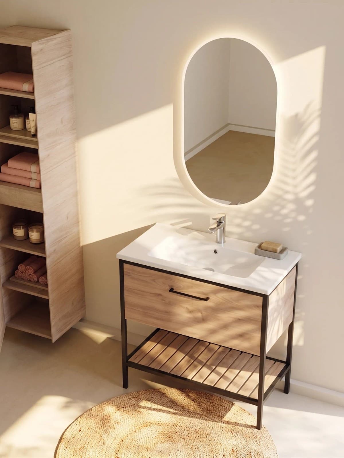 Mobilier baie pe pardoseală Loft Scandi Seville
