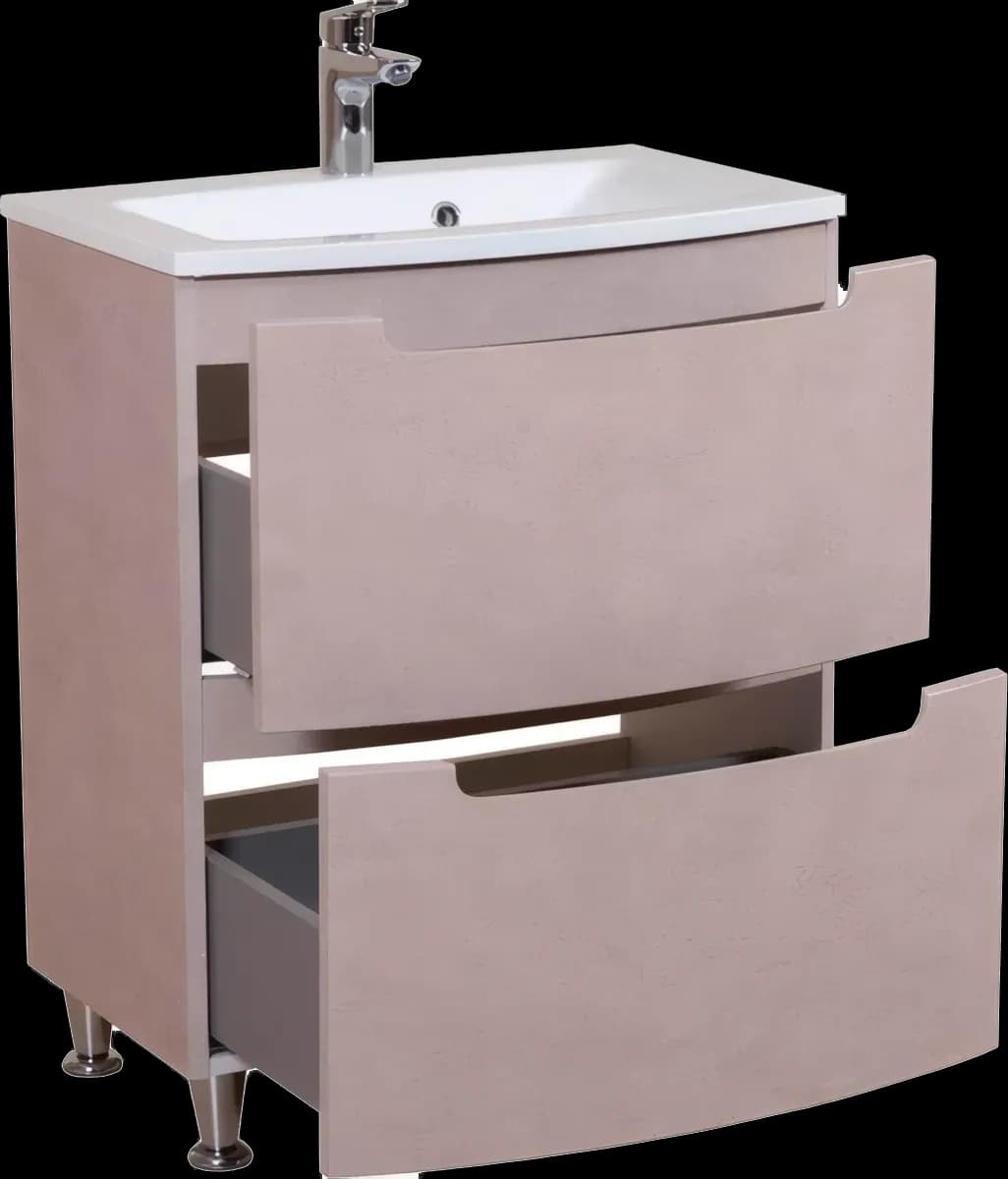 Mobilier de baie pe pardoseală Headway beton-beige