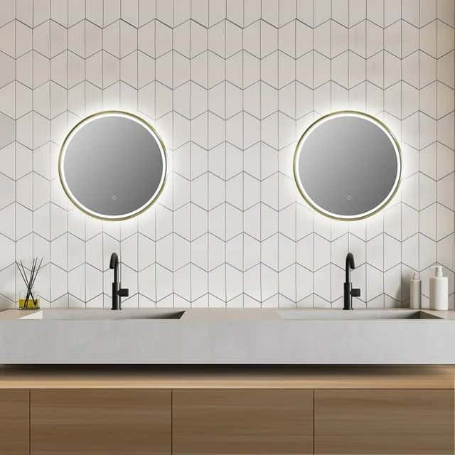 Oglindă baie LED ⌀70 cm rotundă cu senzor de mișcare J-2083 - montat