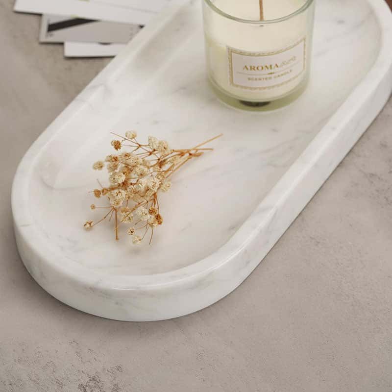 Set accesorii de baie 4 piese crem marmurat - montat