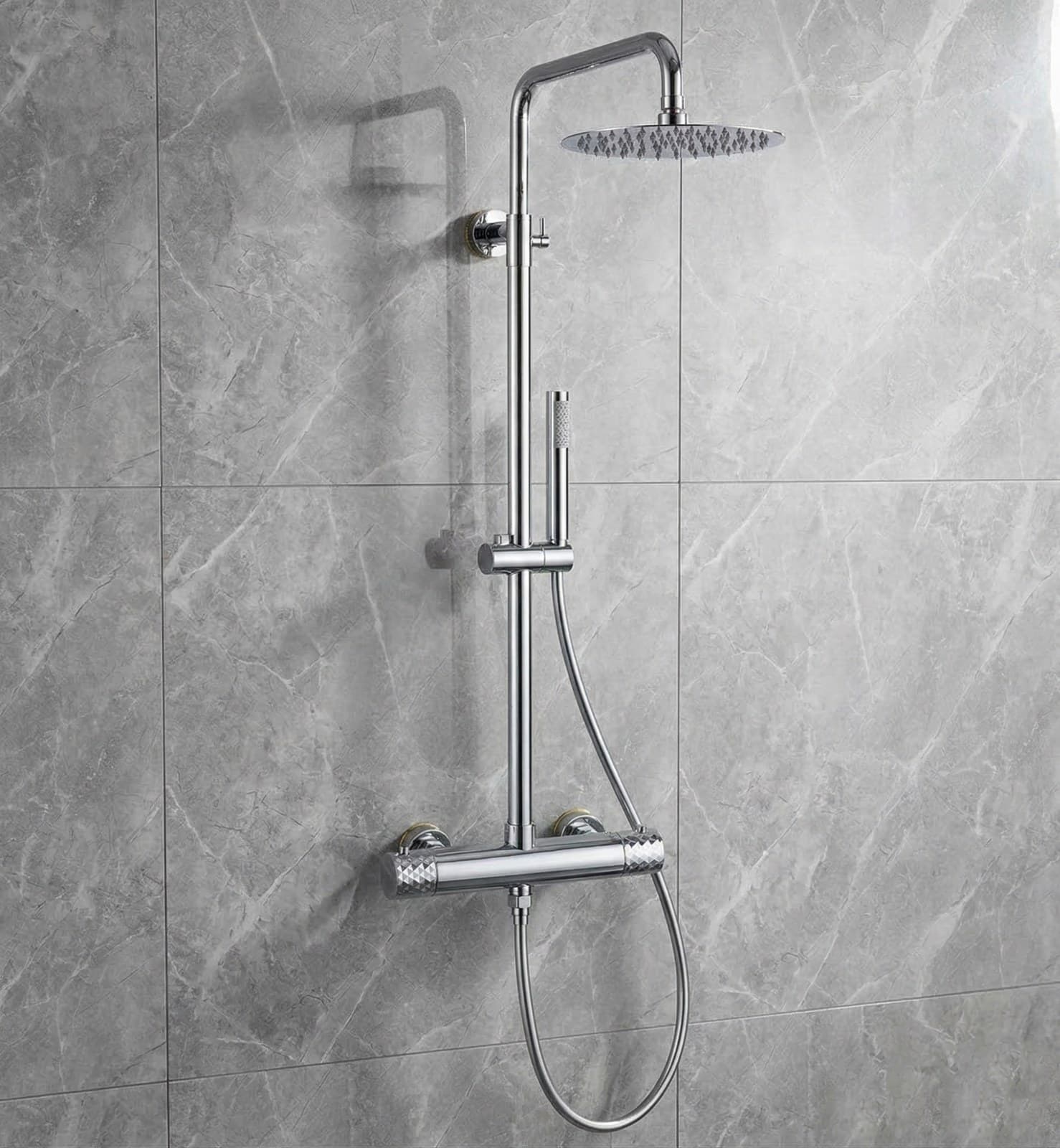 Sistem de duș termostatic - Astrid - Crom Diamond - montat