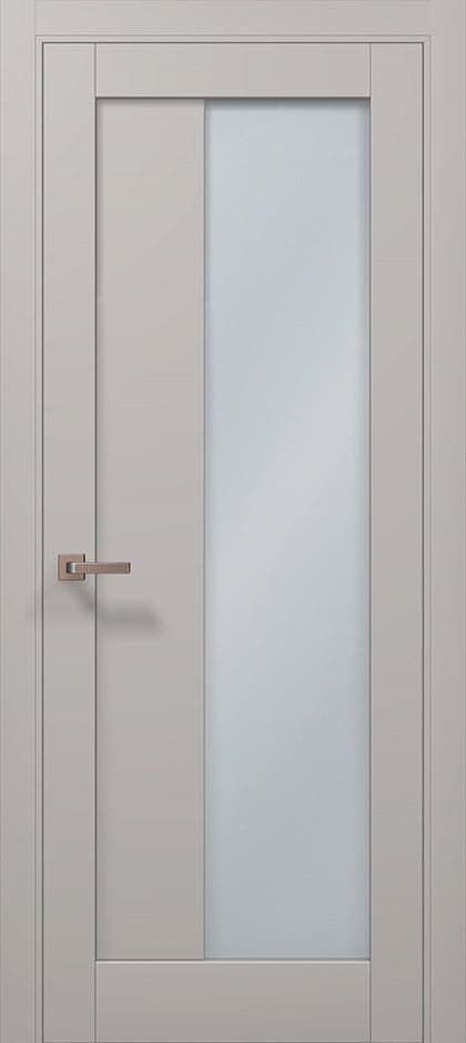 Ușă de interior ML-20 cu panou vitrat lateral din sticlă satinată - montat