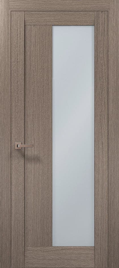 Ușă de interior ML-20 cu panou vitrat lateral din sticlă satinată - montat