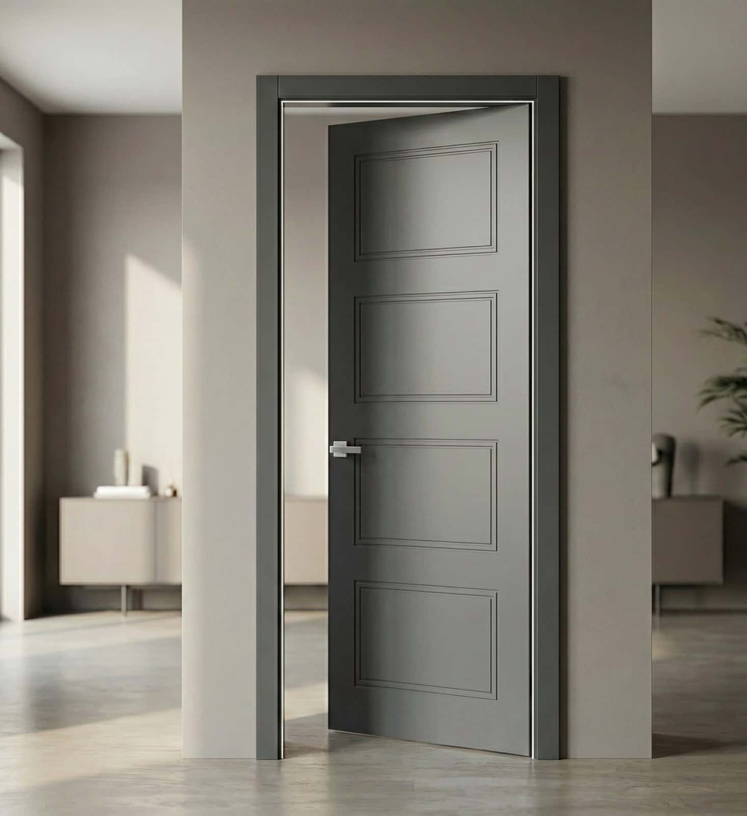 Ușă de interior ST-28 - 4 panouri clasice proporționate - montat