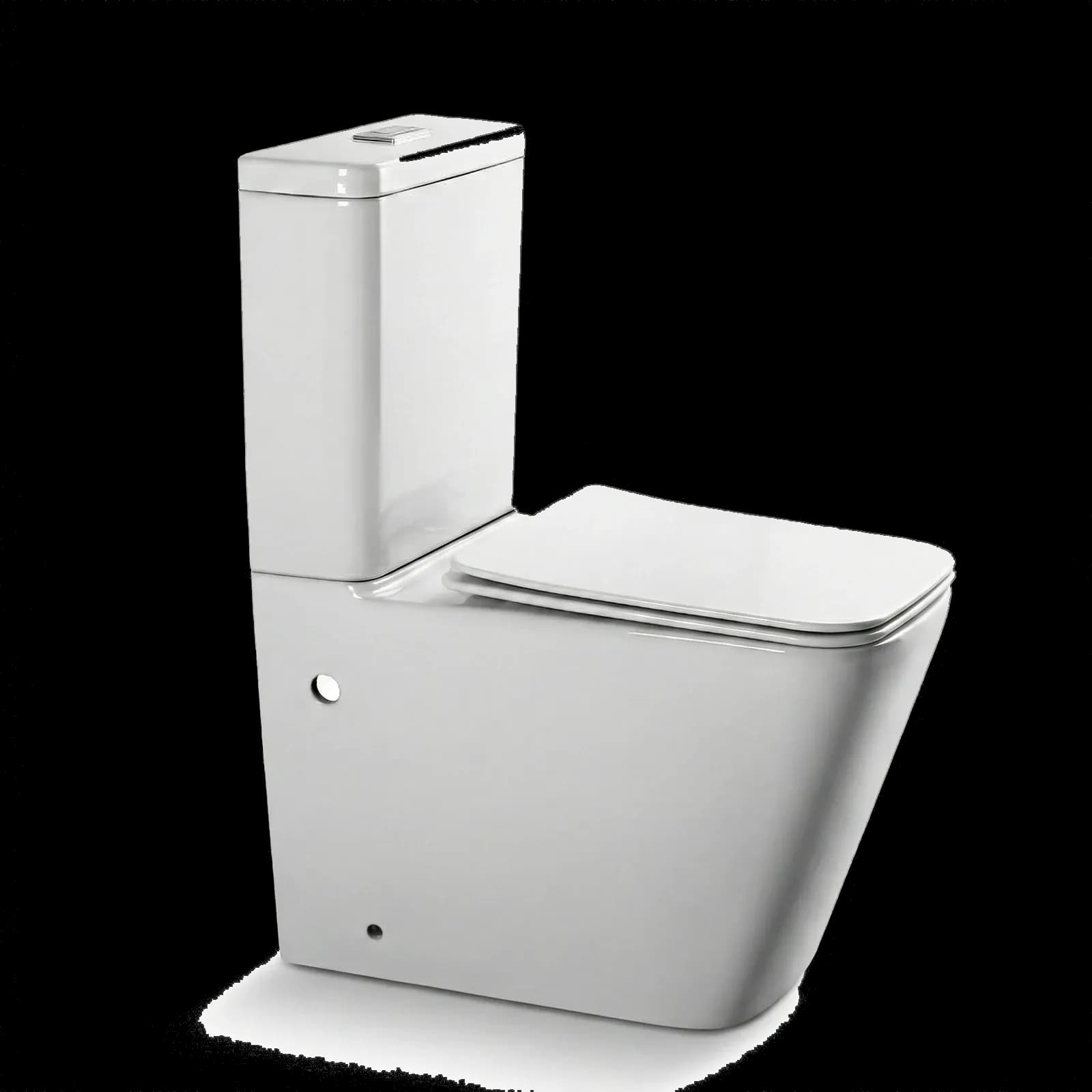 Vas WC cu Rezervor MJ-8058-S - Alb Lucios, Sistem Turbo Tornado, Capac Soft-Close