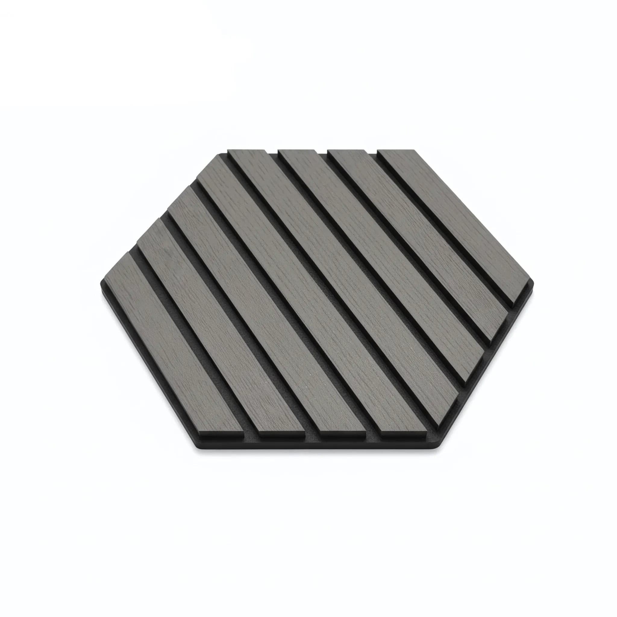 Panou riflaj decorativ hexagonal - Antracit Mat XYPT-05