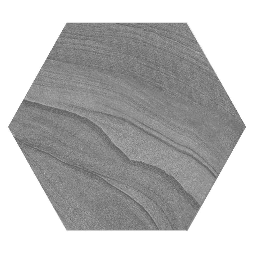 Bronze Gray, placă hexagonală 21,5×25 cm