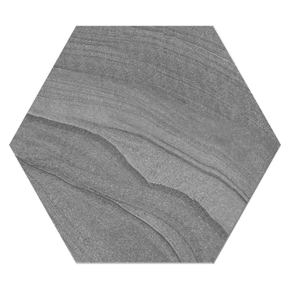 Bronze Gray, placă hexagonală 21,5×25 cm
