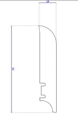 Plintă triplustratificat Barlinek albă P92, 95 mm