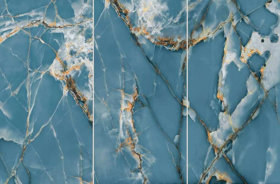 Fliker Onyx Teal - fețele modelului, alăturate