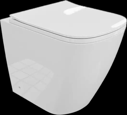 Set vas WC pe pardoseală Tyber, alb, rimless, cu capac soft close