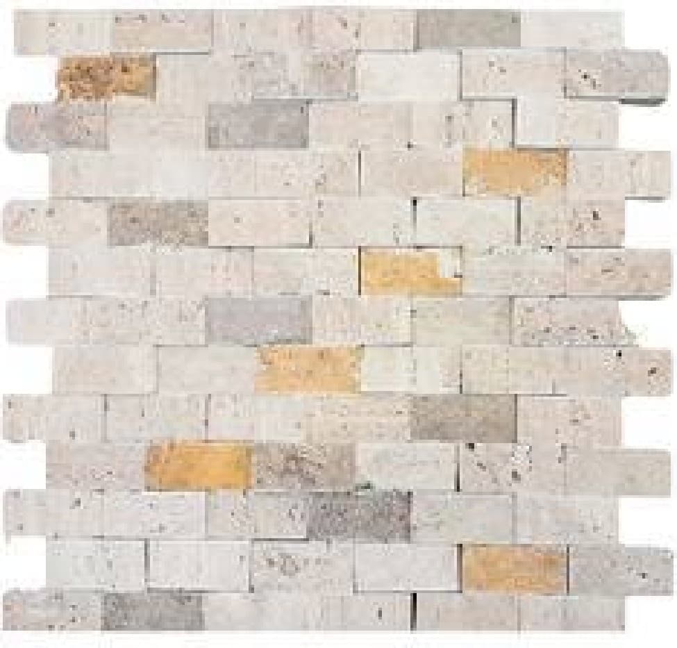 Mozaic din travertin Color Mix Splitface - textură
