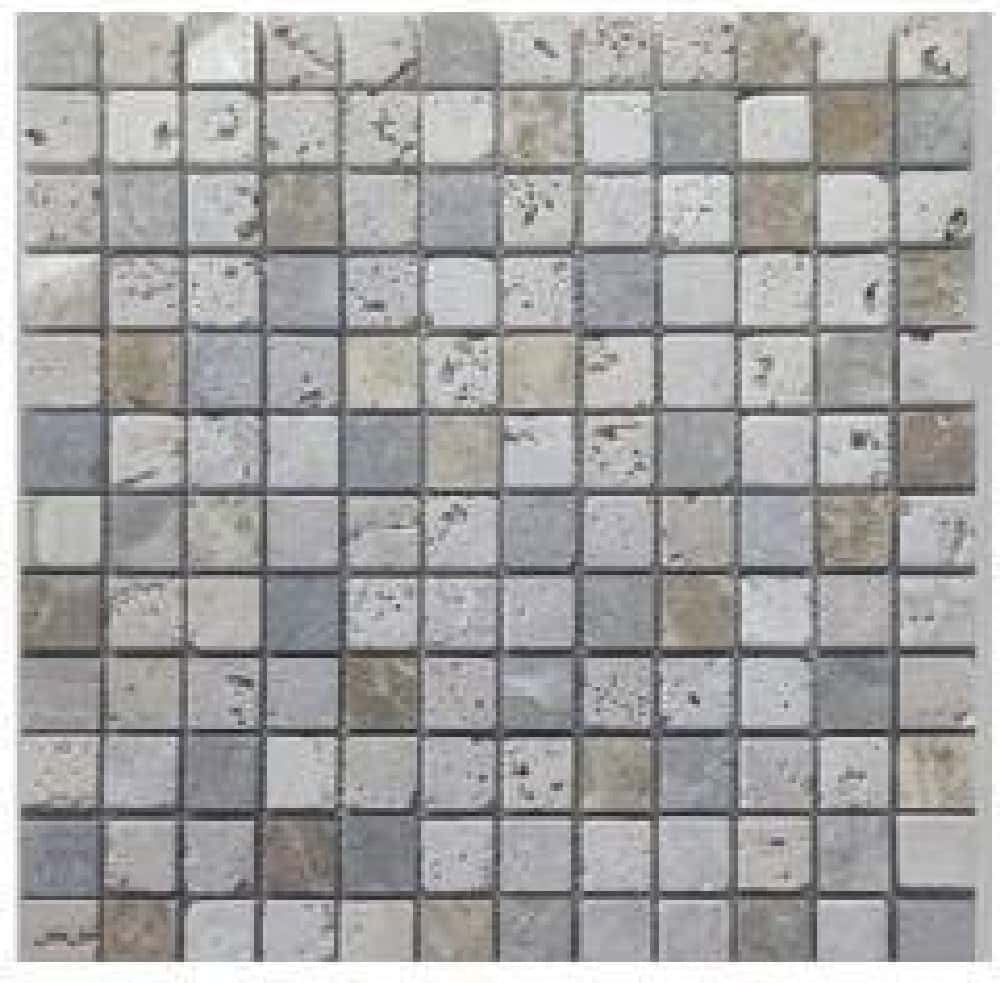 Mozaic Light Emperador Rustic Green Mix - textură