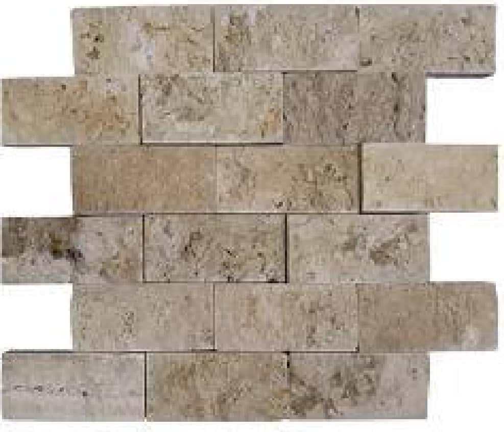 Mozaic Travertin Rustic Split Face - textură