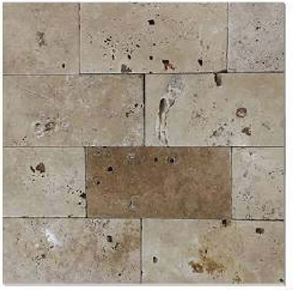 Pavaj travertin Antique Mix 3 cm - textură